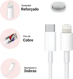 Kit Carregador Turbo Linha Premium Compativel C/Iphone — imagem 3
