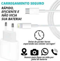 Kit Carregador Turbo Linha Premium Compativel C/Iphone — imagem 2