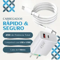Carregador Universal Super Turbo 45W - 2 Saídas USB-C e USB-A — imagem 9