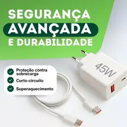 Carregador Universal Super Turbo 45W - 2 Saídas USB-C e USB-A — imagem 5