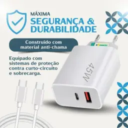 Carregador Universal Super Turbo 45W - 2 Saídas USB-C e USB-A — imagem 7