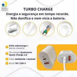Carregador 50W + Cabo Compatível i.Phone, i.Phone X Xr 8 11 12 13 14 Plus Pro — imagem 7