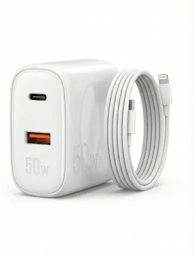 Carregador 50W Cabo Compatível i.Phone