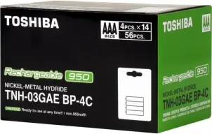 Pilha Recarregável AAA 1,2V 950mAh TNH3GAE TOSHIBA (Cartela com 4 unid.) — imagem 9