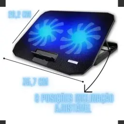 Suporte Para Notebook Com Cooler Duplo Silencioso Com 8 Níveis de Ajuste — imagem 5