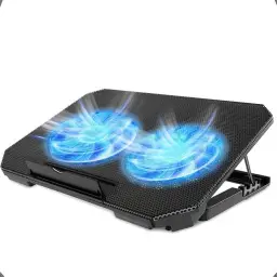 Suporte Para Notebook Com Cooler Duplo Silencioso Com 8 Níveis de Ajuste — imagem 3