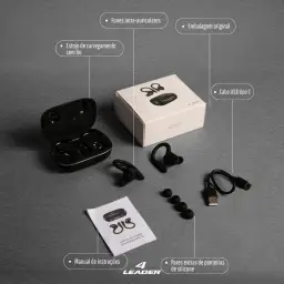 Fone de Ouvido Bluetooth com Microfone e Cancelamento de Ruído Ativo - 4Leader — imagem 4