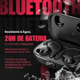 Fone de Ouvido Bluetooth com Microfone e Cancelamento de Ruído Ativo - 4Leader — imagem 9