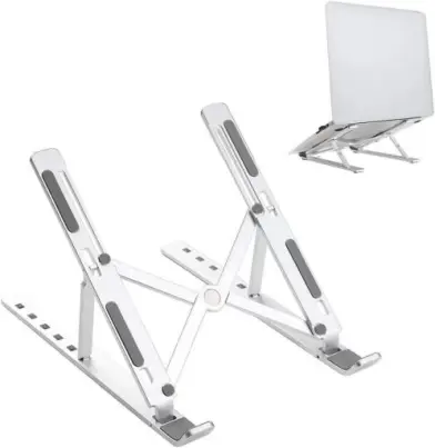 Suporte para Notebook e Tablet Linha Premium em Alumínio Dobrável e Ergonômico
