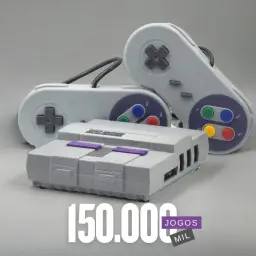 Mini Super Nintendo Game Retro 2 Controles e 150 Mil Jogos de diversos Consoles — imagem 1