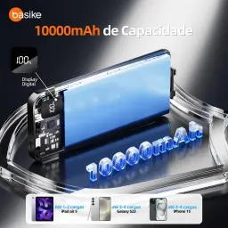 Basike Power Bank, Carregador Portátil Universal 10000mAh — imagem 2