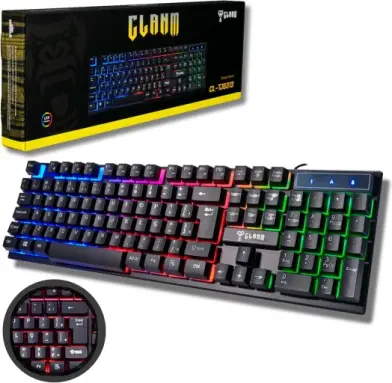 Teclado Gamer RGB LED Rainbow MTS • Membrana • Anti-Ghosting • ABNT-2 • USB-A •