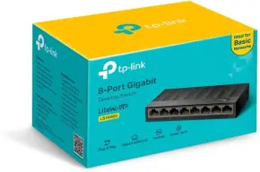 TP-Link Switch Gigabit De Mesa Com 8 Portas 10/100/1000 Ls1008G Smb, Preto — imagem 5