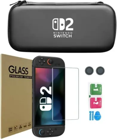 Kit Case e Película de Proteção Total Compatível para Switch 2