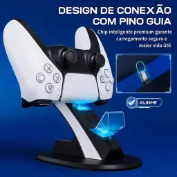 Base de Carregamento PS5 - Estação com Dock Duplo para Dois Controles com LED e — imagem 8