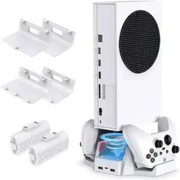 Suporte Base Vertical de Carregador com Cooler 2 Ventoinhas + 2 baterias — imagem 6