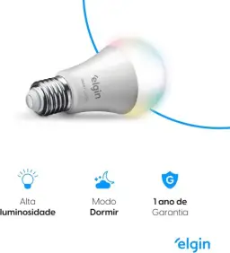 Lâmpada Inteligente Mais Potente 15W Smart Color RGB Wifi Elgin compatível com — imagem 6