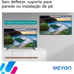 Smart Tv 32'' Led Hd Wi-fi Weyon Tv 60hz 32wdsnbx 100/240v Android 14 — imagem 6