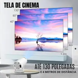 Mini Projetor Portatil 5g Wifi 6 Bluetooth 5.0 Android 11 HY300 Projetor 4K — imagem 5
