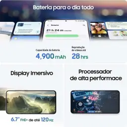 Celular Samsung Galaxy S25 FE 5G, 256GB, 8GB, Câmera Tripla - Azul Marinho — imagem 5