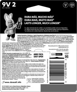 Duracell Bateria Alcalina 9V Com 2 Unidades – Ideal para Detectores de Fumaça e — imagem 2