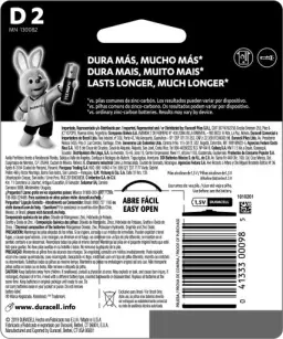 Duracell Pilhas Alcalinas D Grande Pack 2 Unidades – Ideal para Lanternas — imagem 2