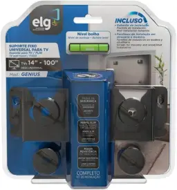 ELG, GENIUS, Suporte Fixo Universal de Parede Para TVs de 14" a 100" — imagem 4