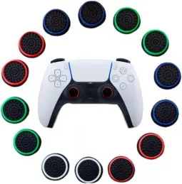 Par (2 Unidades) Grip Protetor Analógico Silicone Controle Joystick Polegar — imagem 7