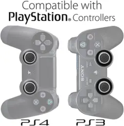 Par (2 Unidades) Grip Protetor Analógico Silicone Controle Joystick Polegar — imagem 3