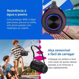 PHILIPS, Boombeat, Caixa de Som Bluetooth Boombox, TAX400B/00, USB, Auxiliar — imagem 4