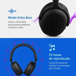 PHILIPS, Headphone Bluetooth, TAH2300BK/00, Com Microfone — imagem 2