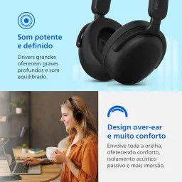 PHILIPS, Headphone Bluetooth, TAH2300BK/00, Com Microfone — imagem 6