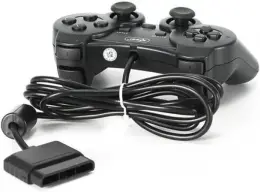 Joystick Dual Shock PS1 / PS2 Cabo 1,60m - KNUP IMPORTACAO - USB - 17 Botões - — imagem 3