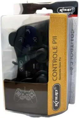 Joystick Dual Shock PS1 / PS2 Cabo 1,60m - KNUP IMPORTACAO - USB - 17 Botões - — imagem 4