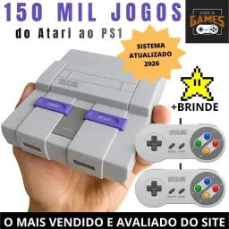 Mini Console Retro Gamer Super Nintendo com 150 mil Jogos Mais 2 Controles — imagem 1