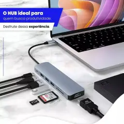 Adaptador Hub 7 em 1 USB-C Premium com Saída HDMI 4K a 60Hz, 7 Portas, USB 3.0 — imagem 4