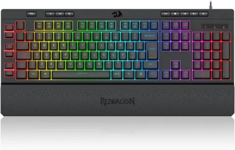 Teclado Gamer Membrana Redragon Shiva RGB V2 Preto K512RGB V2