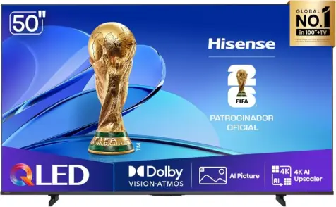 Hisense Smart TV UHD 4K QLED 50" Polegadas 50Q6QV com HDR10+, Dolby Atmos