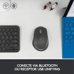 Mouse sem fio Logitech M720 Triathlon com Conexão USB Unifying ou Bluetooth com — imagem 4