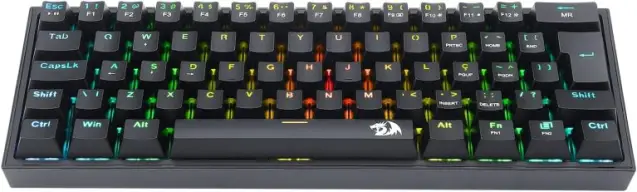 Redragon TECLADO MECANICO GAMER FIZZ RGB PRETO SWITCH MARROM — imagem 5