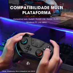 Controle Pro Wireless para Switch/Lite/OLED - Bluetooth, 6 Eixos, Turbo — imagem 3