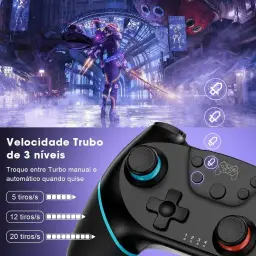Controle Pro Wireless para Switch/Lite/OLED - Bluetooth, 6 Eixos, Turbo — imagem 7
