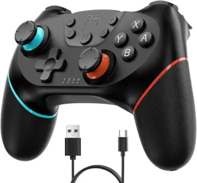 Controle Pro Wireless para Switch/Lite/OLED - Bluetooth, 6 Eixos, Turbo