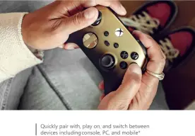 Xbox Special Edition Wireless Gaming Controller – Gold Shadow – Xbox Series X|S — imagem 9