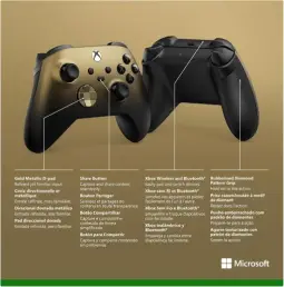 Xbox Special Edition Wireless Gaming Controller – Gold Shadow – Xbox Series X|S — imagem 12