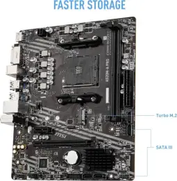 Placa Mãe MSI A520M-A PRO (AM4/2xDDR4/HDMI/DVI-D/M.2/USB 3.2) — imagem 3