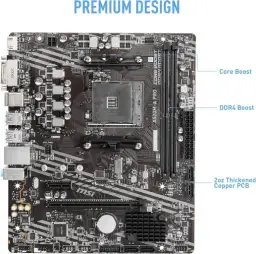 Placa Mãe MSI A520M-A PRO (AM4/2xDDR4/HDMI/DVI-D/M.2/USB 3.2) — imagem 2