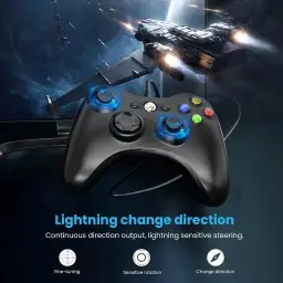 YAEYE Controlador com fio para Xbox 360, controlador de jogo para 360 com dupla — imagem 4