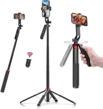 ULANZI MA09 Tripé Extensível para Celular, Vara de Selfie de 71" com Clipe