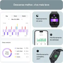 Relógio Inteligente Tranya ES10 1.83" Tela HD Touch, IP68 à Prova d'Água — imagem 3